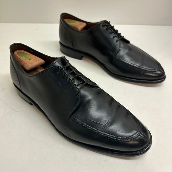 Allen Edmonds LaSalle Split Toe Blucher Dress Shoe Black Calf USA Men's 10 Wide - Picture 4 of 14